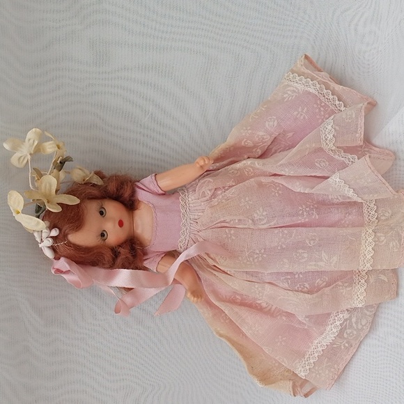 Collectible Vintage Storybook Doll Plastic Sleepy Eyes Pink #2 - Picture 15 of 16